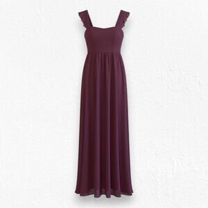 Show Me Your Mumu Black Cherry Red Chiffon Bridesmaid June Maxi Dress Size XXS